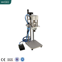 Capsuleuse pneumatique à pédale Henwi, scelleuse à pression à course réglable pour flacons de parfum, d'huiles essentielles et de sérums