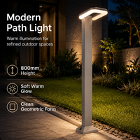 Lampe de chemin LED moderne d'extérieur 800 mm, étanche, en aluminium, pour jardin, allée, porche, appartement, décoration paysagère