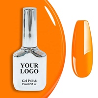 Vernis à ongles en gel personnalisé 15 ml avec capuchon argenté, sans HEMA ni TPO, hypoallergénique, UV LED, à retirer par trempage, OEM ODM, marque privée, vente en gros
