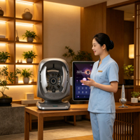 Appareil d'analyse numérique de la peau, scanner facial portable avec lampe de Wood pour tous types de peau, détection du teint