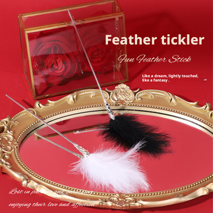 Accesorios de plumas para coquetear, para juegos interactivos entre parejas, que evocan puro deseo, incluye horquillas metálicas y varitas de plumas blancas - Product Image 3