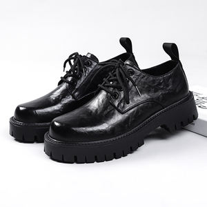 Nouveaux mocassins en cuir noir style britannique, bottes de ville à semelle plate, chaussures en cuir toutes assorties - Product Image 6