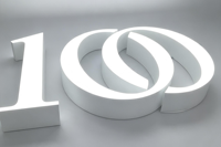 Lettres lumineuses 3D en résine époxy LED, étanches IP65, alimentées par transformateur AC, pour enseignes extérieures de voitures et d'entreprises