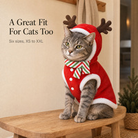 Vêtements de Noël pour chien, costume de renne pour chat, manteau rembourré en coton, pull pour animal de compagnie à 2 pattes, tenue chaude d'hiver, style britannique, petite et moyenne taille