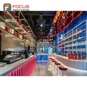 Premium Coffee Display Cabinet Illuminated Glass Shelf Pastry Case Matte White Cafe Display Cabinet - Product Image 3