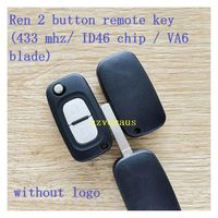 Clé de voiture du fabricant en gros 2 boutons Flip Remote Key (433 Mhz/PCF7961 Chip) pour Renault Clio 3 Master Kangoo Twingo