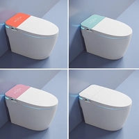 WC intelligent sans rebord en céramique de luxe avec chasse d'eau automatique, siège chauffant, séchage à l'air, télécommande incluse