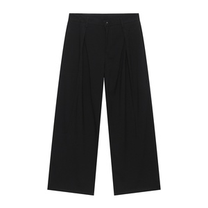 <span class=keywords><strong>Pantaloni</strong></span> eleganti Casual da <span class=keywords><strong>uomo</strong></span> con doppio Design autunnale pieghettato <span class=keywords><strong>pantaloni</strong></span> larghi <span class=keywords><strong>plissettati</strong></span> con Logo in vita - Product Image 6