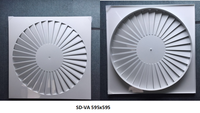 Diffuseur d'air carré à spirale pour CVC, confortable, à haut débit d'air, avec amortisseur thermolaqué, option boîte de plénitude, pour hall, cuisine, hôtel