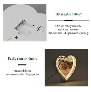 กรอบกระจกรูปหัวใจเรืองแสงสำหรับคู่รักแบบเรียบง่าย - Product Image 5