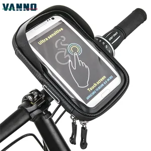 VANNO outdoor sport TPU 6.0 zoll Rotation Touch Screen Mobile Phone Case Holder Waterproof Bicycle Handlebar tasche