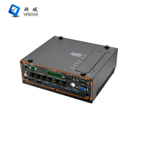 Ordinateur industriel embarqué à large plage de températures, 6 ports RJ45 LAN, 4 ports PoE, 2 ports RS232/485 COM, DDR4, processeur I3 N305, sans ventilateur, montage sur rail DIN