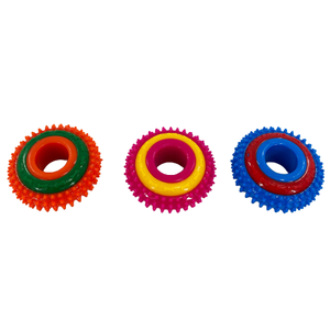 Personalizada respetuosa con el medio ambiente <span class=keywords><strong>Micro</strong></span> Spike forma de anillo novedad Squeaky masticar juguetes para perros a granel Material TPR opción al por mayor disponible - Product Image 6