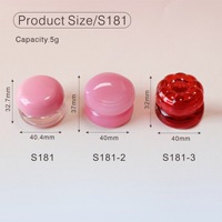 Pot vide rose mini pour masque à lèvres 5g, tube cosmétique pour fard à paupières et maquillage avec pendentif fleur, boîte à blush