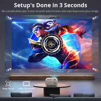 Hotack Dernier projecteur vidéo Home cinéma portable sans fil intelligent L009 Full HD 1080p Mini 4K pour une utilisation en extérieur