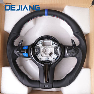 Volante Deportivo M-Sport en Cuero Completo para BMW X1 X2 X3 X4 F30 F10 F21 F22 F15 F16 F45 F32 E70 E90, Listo para Instalar, con Franja Azul - Product Image 1