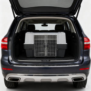 Cage de transport pliable pour chien pour coffre de SUV, robuste et antidérapante, en plastique et métal, non homologuée pour le transport aérien, pour chiens de taille moyenne et grande - Product Image 5