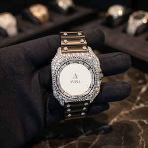 Reloj Cuadrado de Acero Inoxidable con Diamante Moissanite, 40 mm, Cristal de Zafiro Negro, Movimiento Mecánico, Claridad VVS, Lujo y Moda - Product Image 2