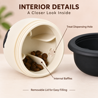 Distributeur de friandises pour animaux de compagnie en silicone, jouet à mâcher interactif, jouet de puzzle pour une alimentation lente pour chiens et chats