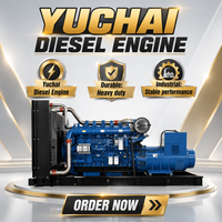Générateur diesel Yuchai 1000 kVA de type ouvert, puissance de secours 800 kW, haute fiabilité pour l'industrie pétrolière et gazière