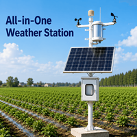 Station de surveillance météorologique industrielle sans fil professionnelle CDQ-T0C avec énergie solaire pour l'agriculture intelligente en extérieur