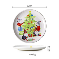 Série sur le thème de Noël Assiettes à couverts Plats en céramique Assiettes alimentaires occidentales domestiques