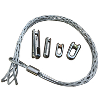 Chaussette de traction robuste en treillis métallique galvanisé avec pivot à roulement à billes et ensemble de manilles pour le tirage de câbles électriques