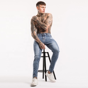 Gingtto-pantalones vaqueros con estampado personalizado para hombre, Vaqueros masculinos con estampado personalizado, venta al <span class=keywords><strong>por</strong></span> <span class=keywords><strong>mayor</strong></span> - Product Image 1