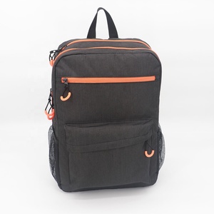 Rucksack for Work Zipper Closure Waterproof Computer Business Men's Laptop <b>Backpack</b> with USB Durable Polyester Unisex <b>Slim</b> - Product Image 1