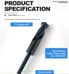 Powerful <b>Drill</b> Twist <b>Drill</b> Manufacturer Professional 1/2" Reduced Shank Handle Silver Black Oxide Finish <b>Drills</b> Sets - Product Image 5