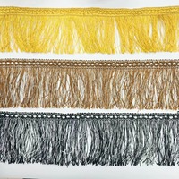 Frange colorée de 4 pouces (10 cm) de large en dentelle de polyester avec pompons pour vêtements, accessoires et tapis