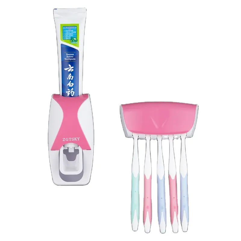 Hete Producten Automatische Tandpasta Knijpapparaat Punch-Vrije Muur Zuig Tandenborstel Houder Badkamer Tandpasta Houder