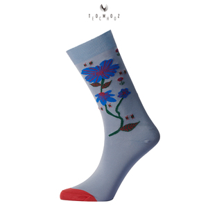 ถุงเท้าผ้าฝ้าย<span class=keywords><strong>ส</strong></span>ีเมอร์เซอร์ไรซ์สำหรับผู้หญิงถุงเท้าสำหรับใ<span class=keywords><strong>ส</strong></span>่ออกงานระดับไฮเอนด์สีฟ้าหมอกควัน - Product Image 2