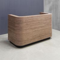 Bureau de réception en bois de style nordique au design moderne, dimensions personnalisables, imperméable, pour bureau ou salon de beauté
