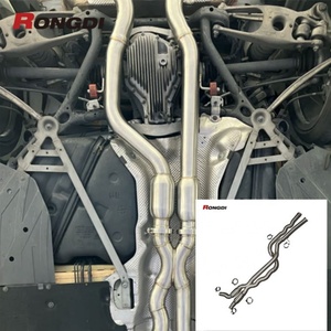 304 Stainless Steel Equal Length / Single Pipe Exhaust Midpipe for BMW F80 M3 F82 M4 S55 2014-2020 - Product Image 2