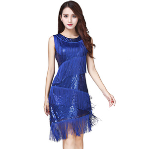Nuevo Vestido Brillante con Flecos para Baile Latino, Trajes <span class=keywords><strong>de</strong></span> Baile para Mujeres y Niñas, Salsa, <span class=keywords><strong>Tango</strong></span>, Cha Cha, Rumba, <span class=keywords><strong>Ropa</strong></span> para Actuaciones en Escenario - Product Image 5