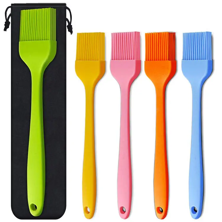 Food Grade Kitchen Resist High Temperature Pastry Brush Cooking Oil Silicone Brush