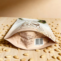 Sachet d'emballage alimentaire personnalisé en aluminium avec fermeture éclair, idéal pour 400g de noix de pin, fruits secs et noix.