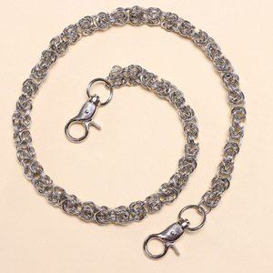 โซ่คาดเอวแบบยูนิเซ็กซ์ สีเงินทิเบต ดีไซน์แบบเชื่อมต่อกัน สไตล์ฮิปฮอป สำหรับกางเกงลำลอง แบบพันรอบเส้นเดียว - Product Image 4