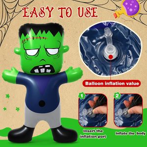 Decoración Inflable de Frankenstein para Jardín de Halloween, Monstruo Verde, Decoración de Jardín para Exteriores, Figura Inflable de PVC - Product Image 4