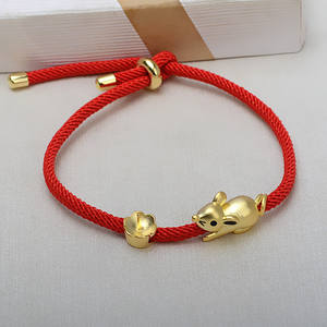 Handmade S925 <b>Silver</b> Mouse Model 7-8 Pearl <b>Bracelet</b> with Red Rope DIY Accessories for Fashion <b>Charm</b> Yearly Zodiac 2994 - Product Image 2