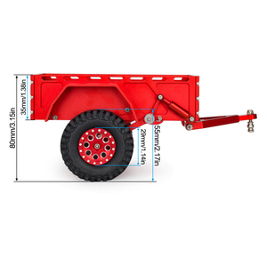 Remorque RC en aluminium <span class=keywords><strong>1</strong></span>/<span class=keywords><strong>18</strong></span>, mise à niveau non destructive pour <span class=keywords><strong>TRX4M</strong></span> Land Rover Defender Bronco Crawler - Product Image 2