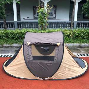 Tente d'été à ouverture rapide et automatique pour 2, 3 ou 4 personnes, idéale pour le camping en famille, la plage, la randonnée, les voyages, en polyester, une chambre, facile à monter, pour l'extérieur - Product Image 5