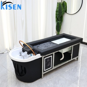KISEN Nouveau Design Lit de Spa Capillaire et de Moxibustion Durable, avec Bol de Lavage et Bain de Pieds, pour Salons Thaïlandais et Japonais - Product Image 1