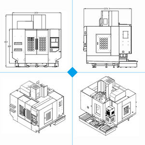 Centre d'usinage CNC vertical de haute qualité, mini fraiseuse CNC 3 axes DV 1167 - Product Image 3