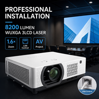Projecteur d'installation professionnel 8200 lumens WUXGA 3LCD laser avec zoom 1,6x et contrôle LAN