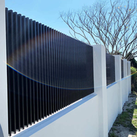 Lames de clôture en alliage d'aluminium noir, design moderne, pour la protection de la vie privée des jardins, antirouille, fabrication et fourniture.