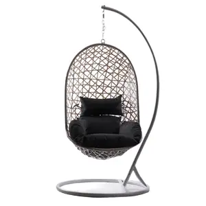 3 Person Patio Swing with Soft,Cushion Powder Coated Steel Frame Outdoor Garden Swing with Canopy/