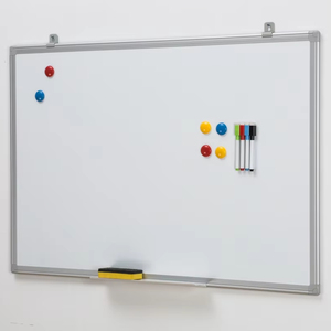 <span class=keywords><strong>Pizarra</strong></span> <span class=keywords><strong>blanca</strong></span> magnética de doble cara con marco de aluminio, <span class=keywords><strong>pizarra</strong></span> <span class=keywords><strong>blanca</strong></span> de borrado en seco para oficina escolar, fácil de instalar - Product Image 1
