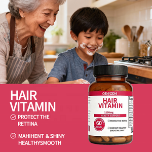 Private Label Biotine Haarvitamine Supplement voor Volwassenen 1100mg - Energieverhogend - OEM/ODM voor Haarverzorging en Netoppenbescherming - 60 Capsules - Product Image 5